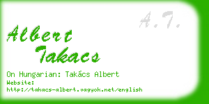 albert takacs business card